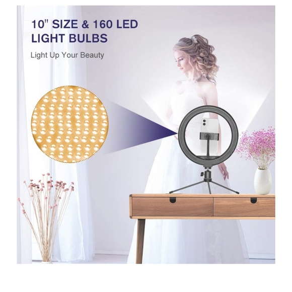 COPY - COPY - LED Ring Light - 10" Selfie Ring Light with Tripod - Picture 4 of 4